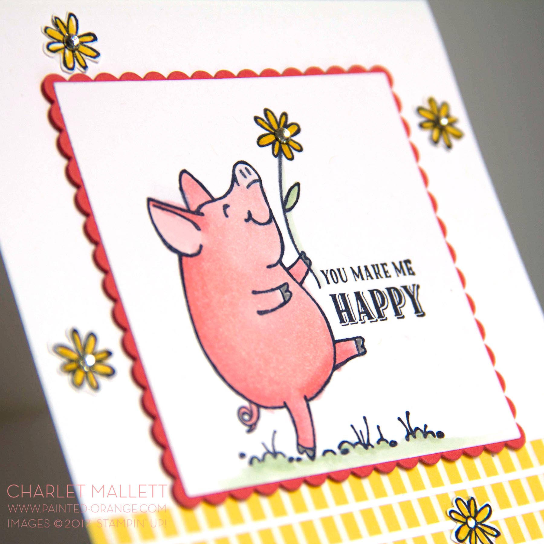This Little Piggy Card - Charlet Mallett, Stampin' Up! 