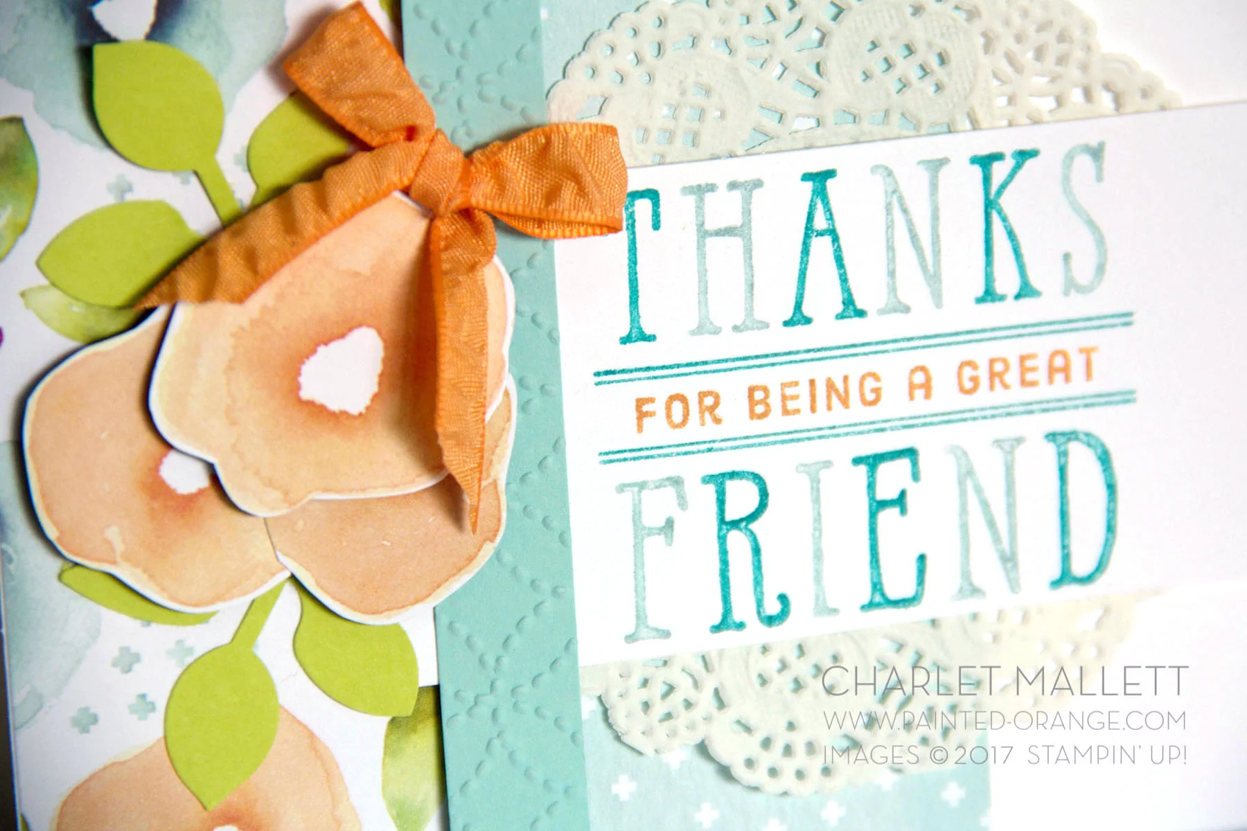 Window Shopping THANKS card. Charlet Mallett, Stampin' Up!