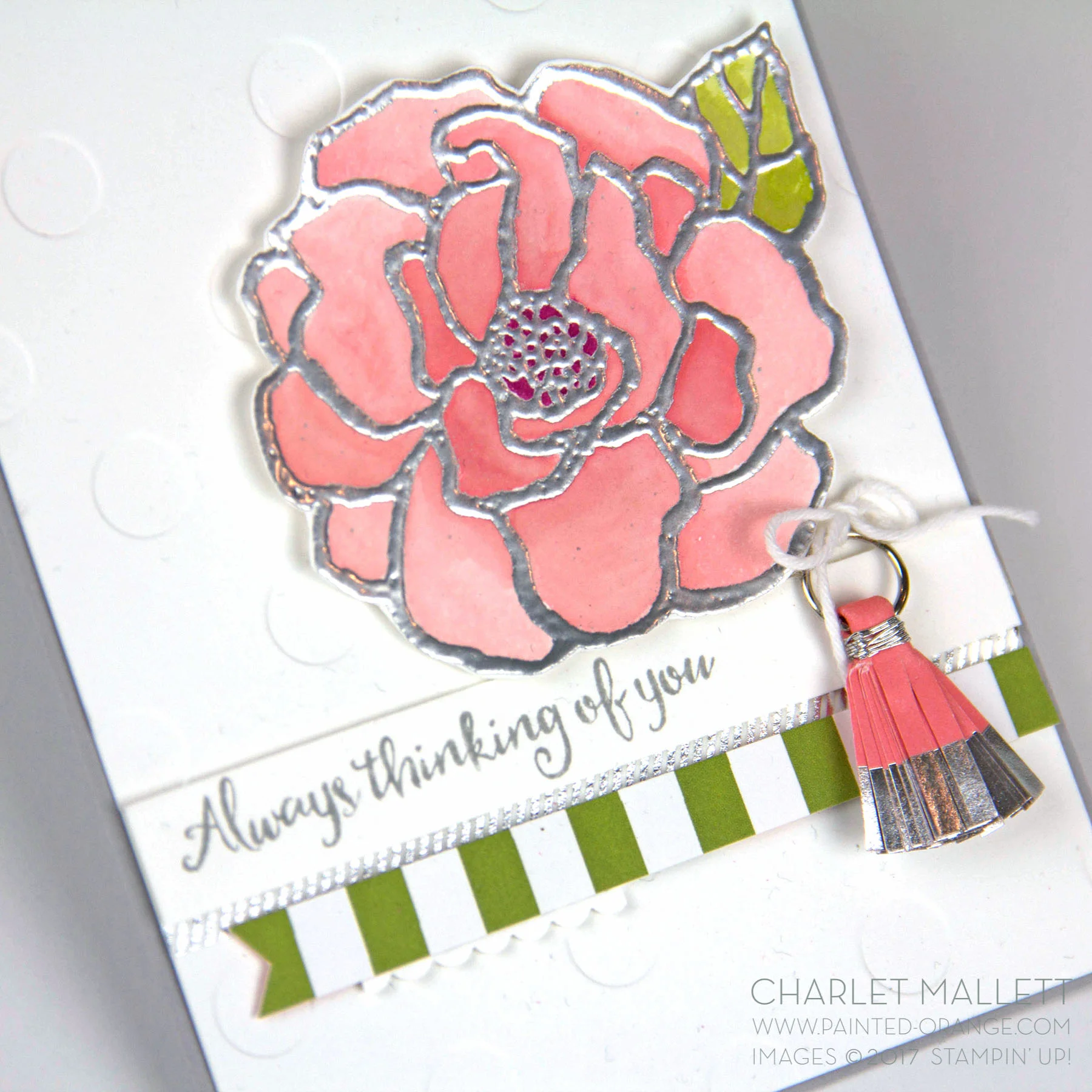 Beautiful Day Rose card - Charlet Mallett - Stampin' Up! Occasions 2018