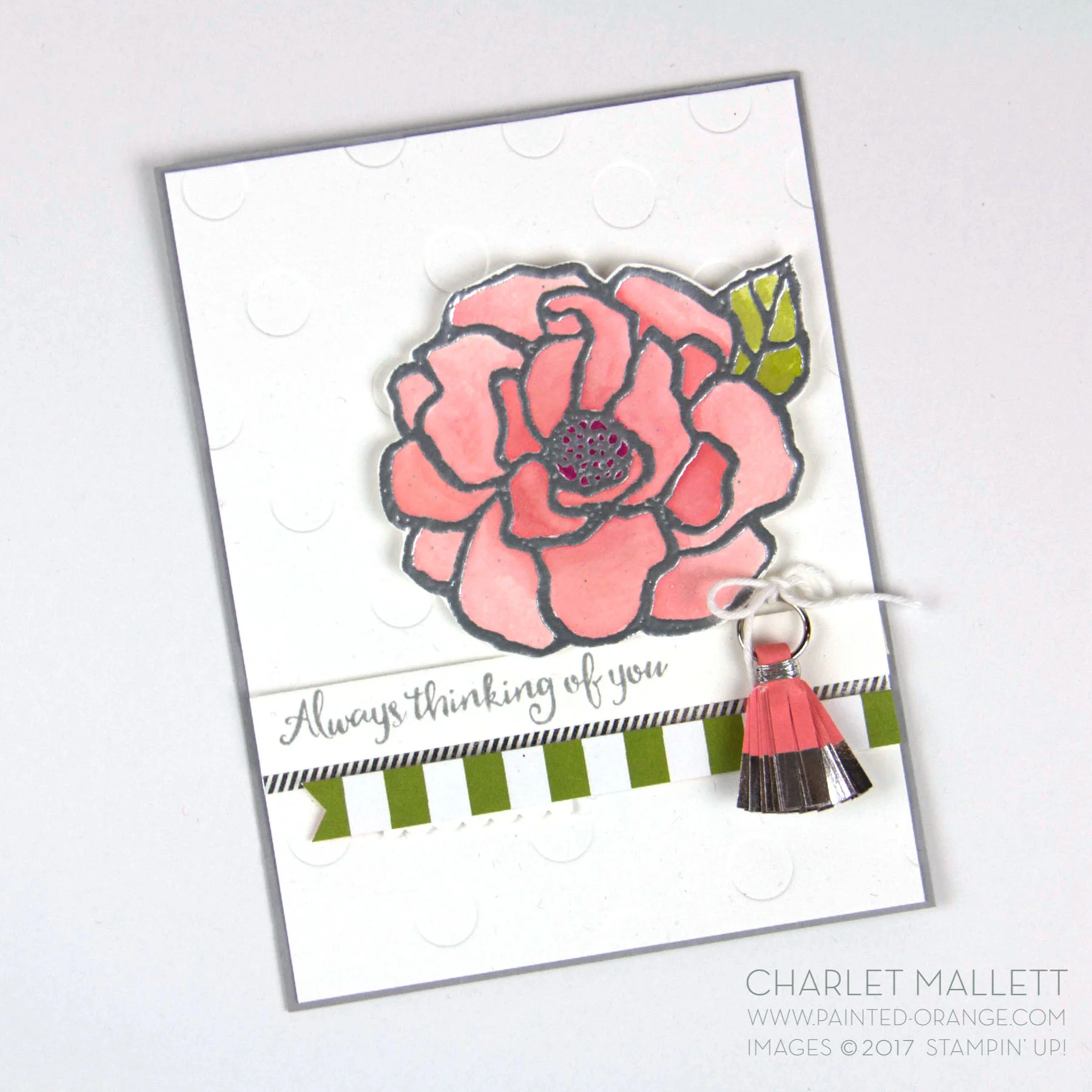 Beautiful Day Rose card - Charlet Mallett - Stampin' Up! Occasions 2018