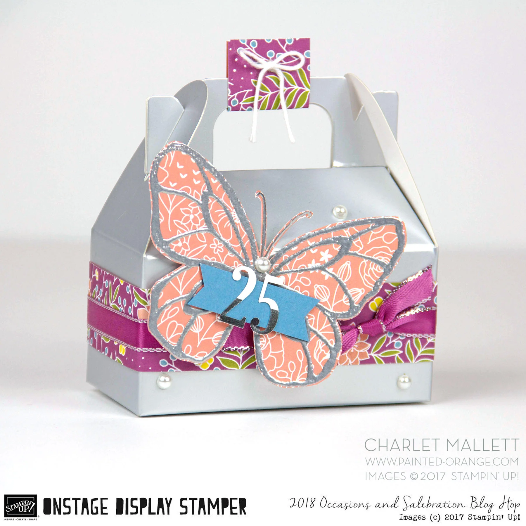 Beautiful Day Silver gable gift box - Charlet Mallett - Stampin' Up! Occasions 2018