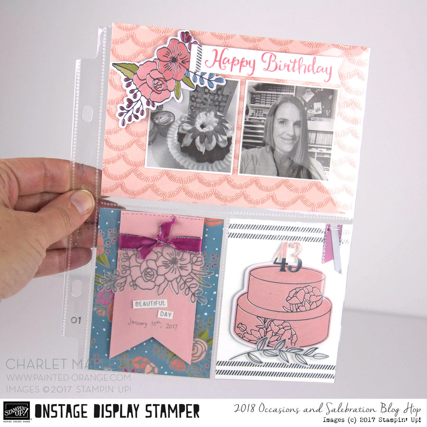 Create your own Memories and More cards using the Cake Soirée collection of products. Charlet Mallett - Stampin' Up! Occasions 2018