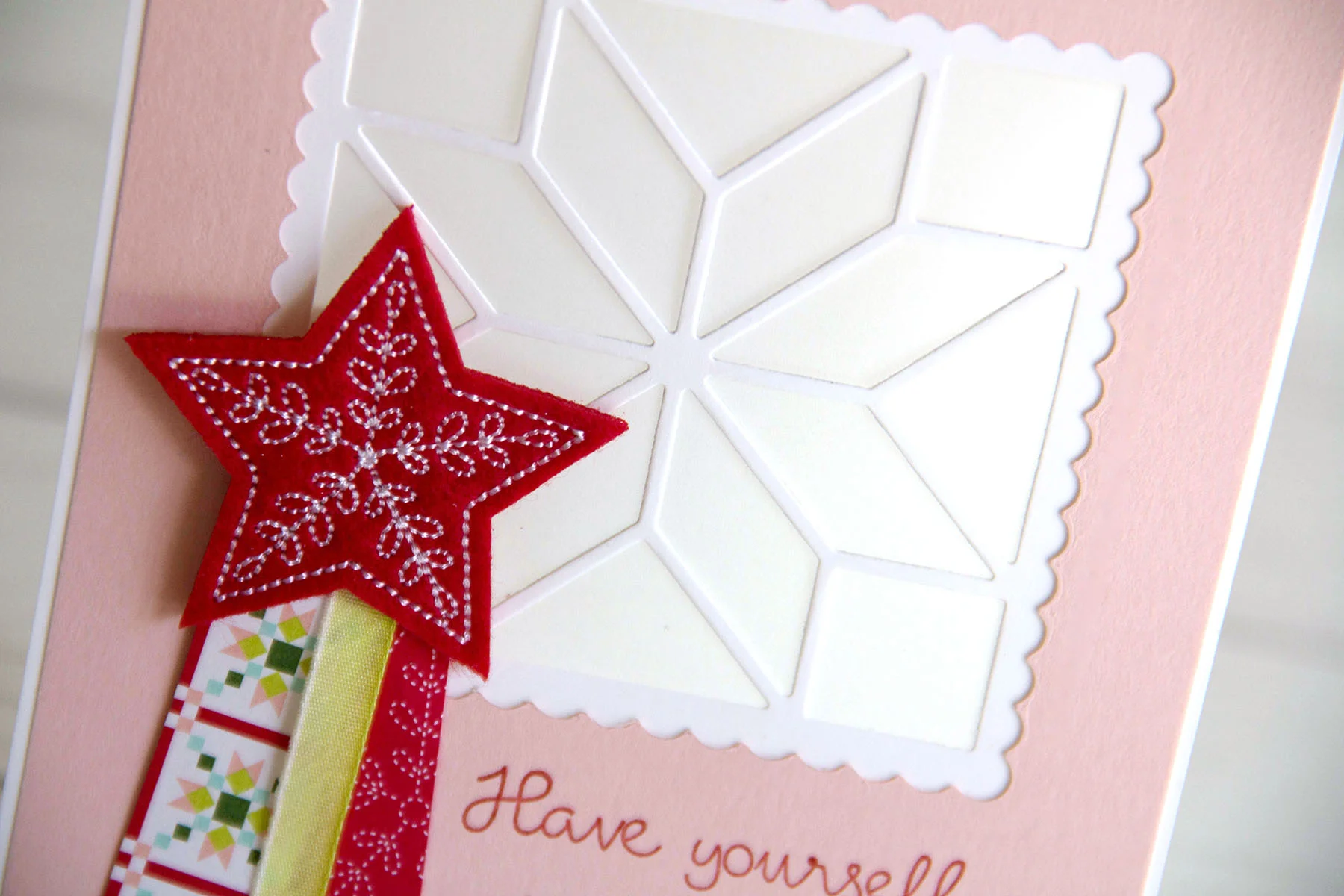 Merry Little Christmas Quilt card - Charlet Mallett - Stampin' Up!