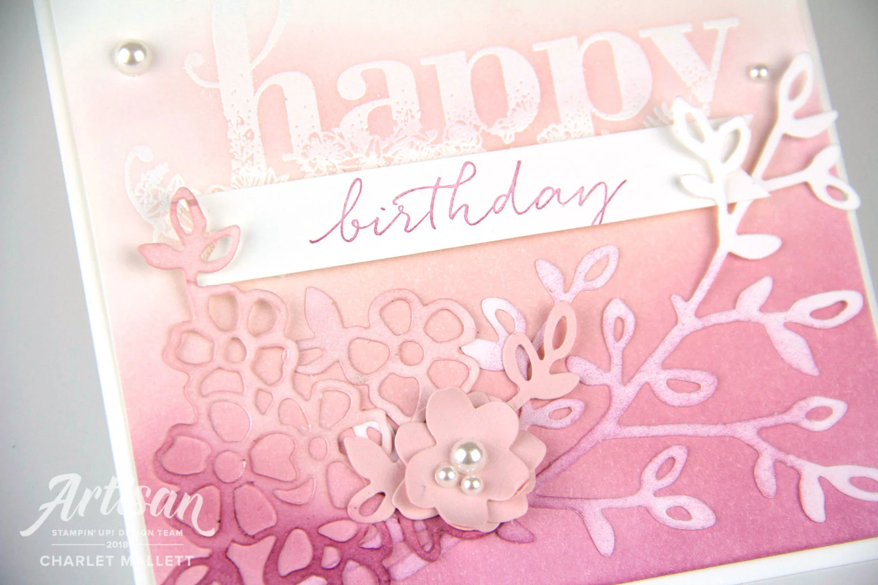 Happy Wishes Ombre Card - Charlet Mallett, Stampin' Up!