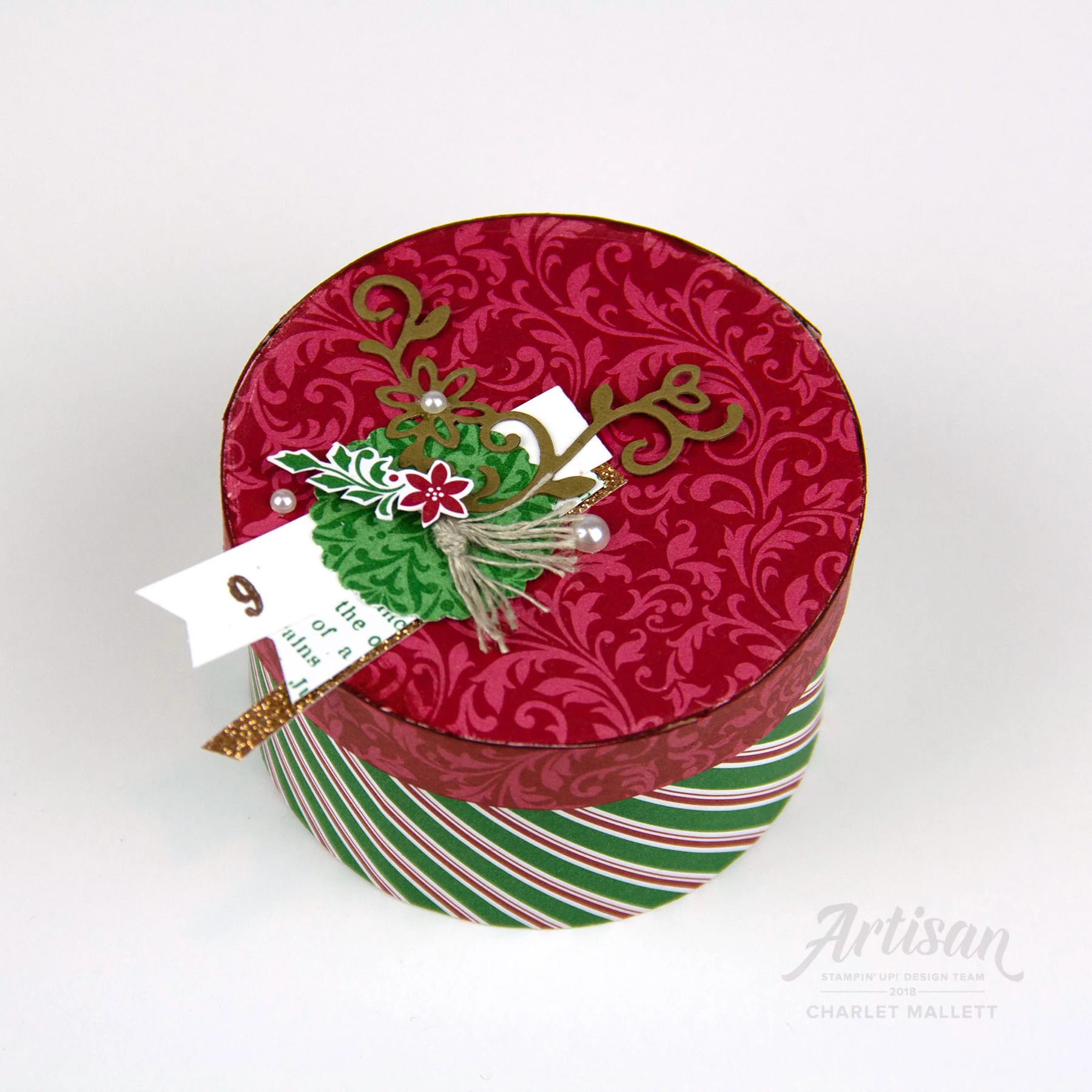Dashing Deer gift box & Dashing Along papers #9 - Charlet Mallett, Stampin' Up!