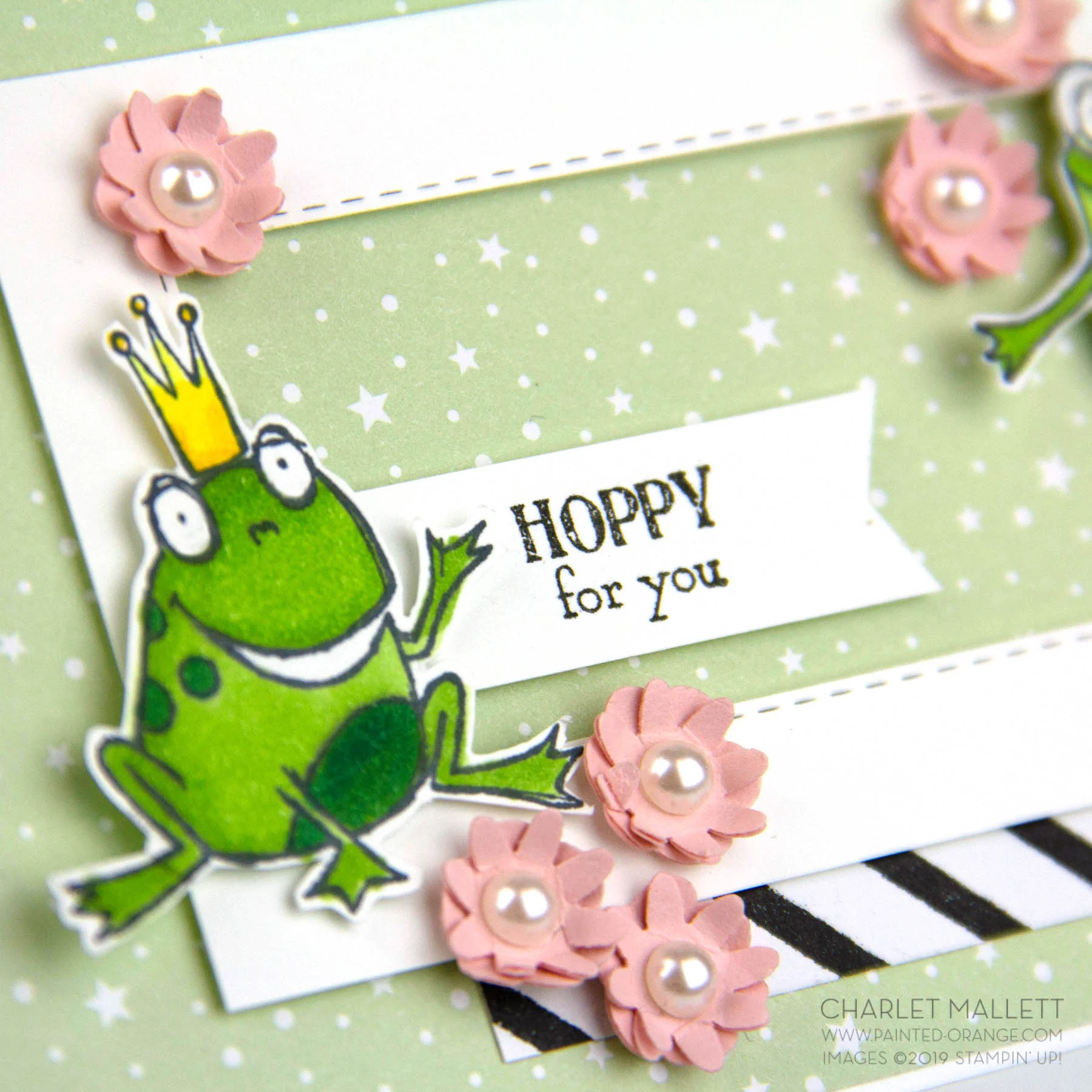 So Hoppy Together frog card- Charlet Mallett, Stampin’ Up!
