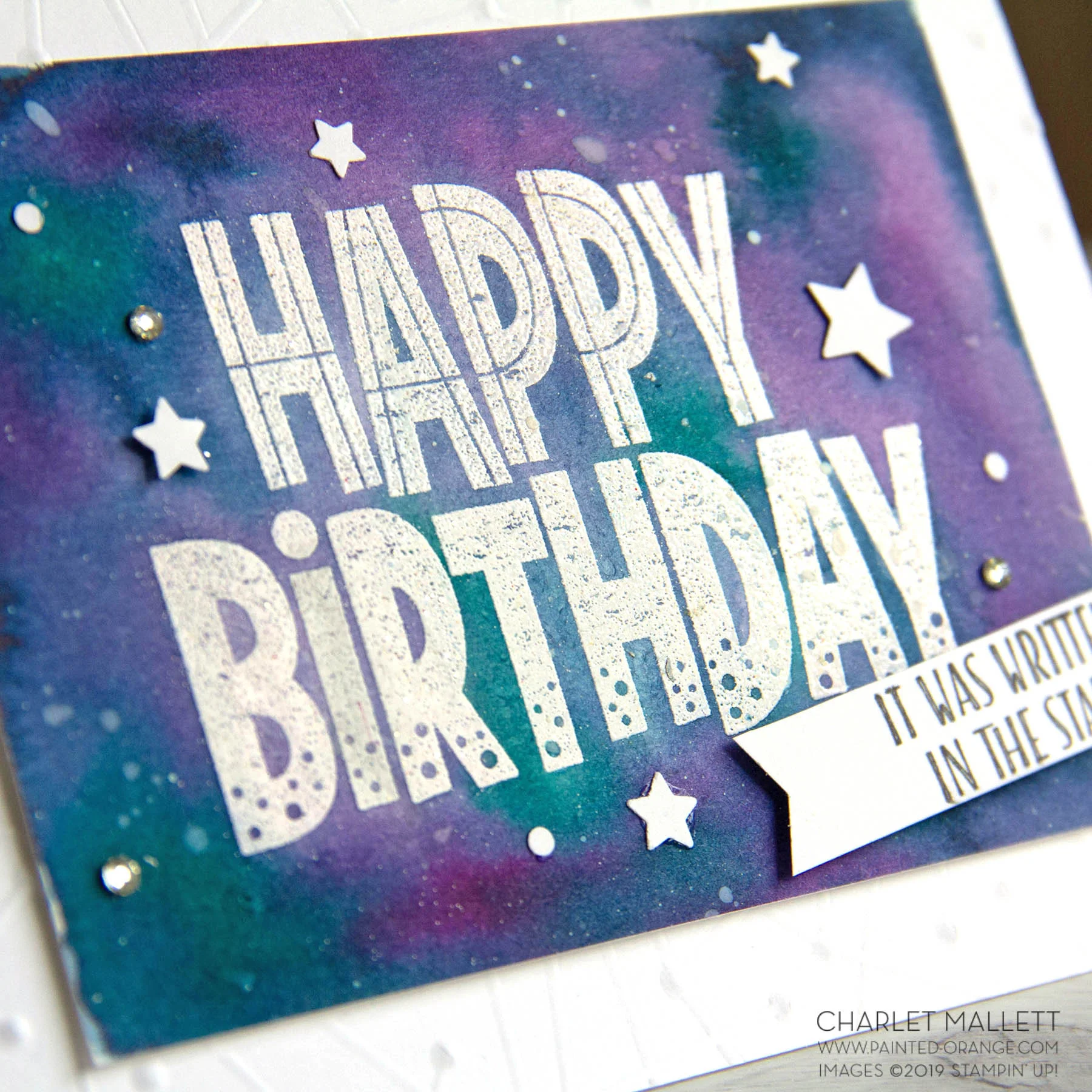 One for All Galaxy Birthday Card - Charlet Mallett, Stampin’ Up!