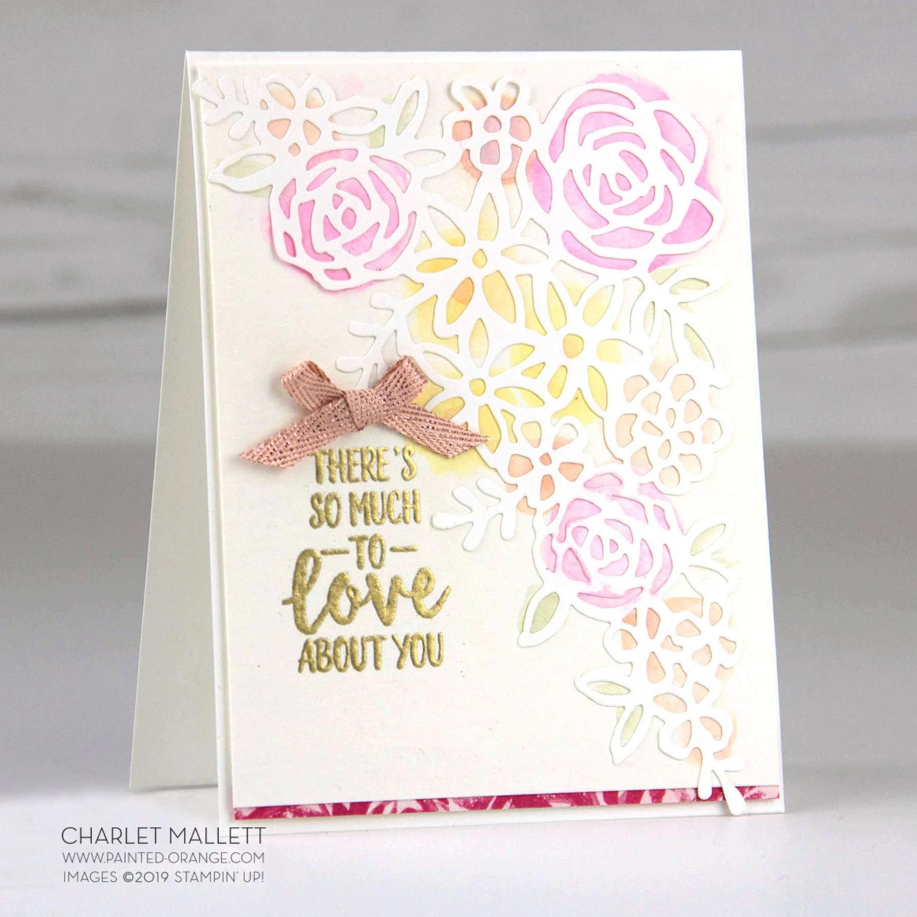 Abstract Impressions Love You Card - Charlet Mallett, Stampin’ Up!