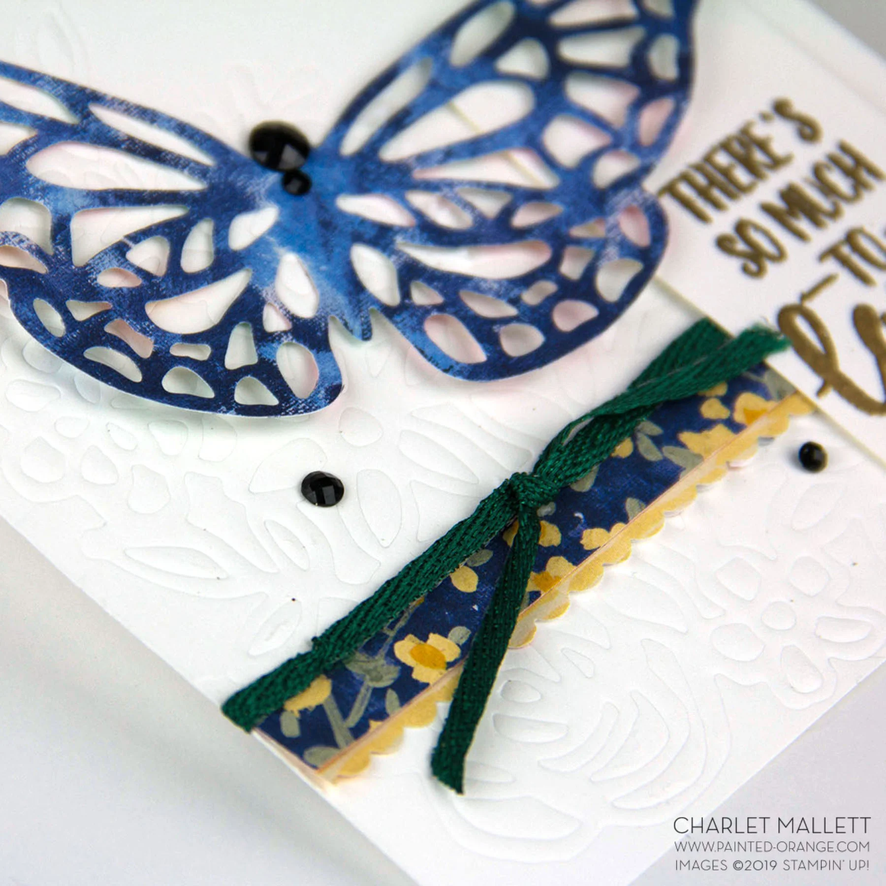 Abstract Impressions Butterfly Card - Charlet Mallett, Stampin’ Up!