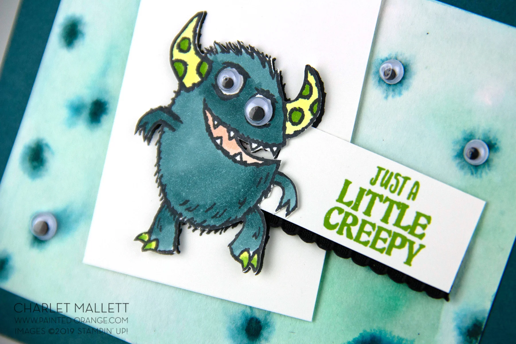 Boo To You Creepy Eyeball card - Charlet Mallett, Stampin’ Up!