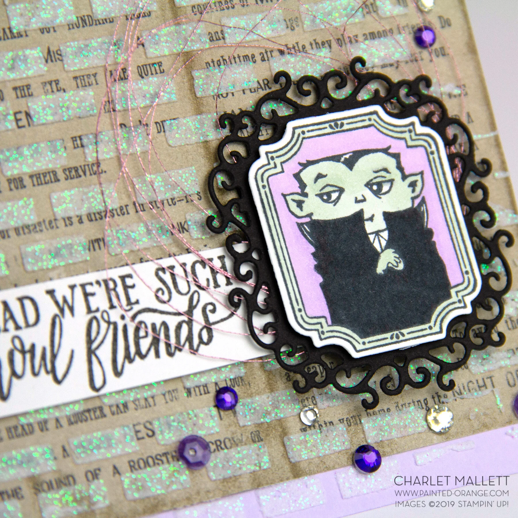 Spooktacular Bacs Halloween Card- Charlet Mallett, Stampin’ Up!