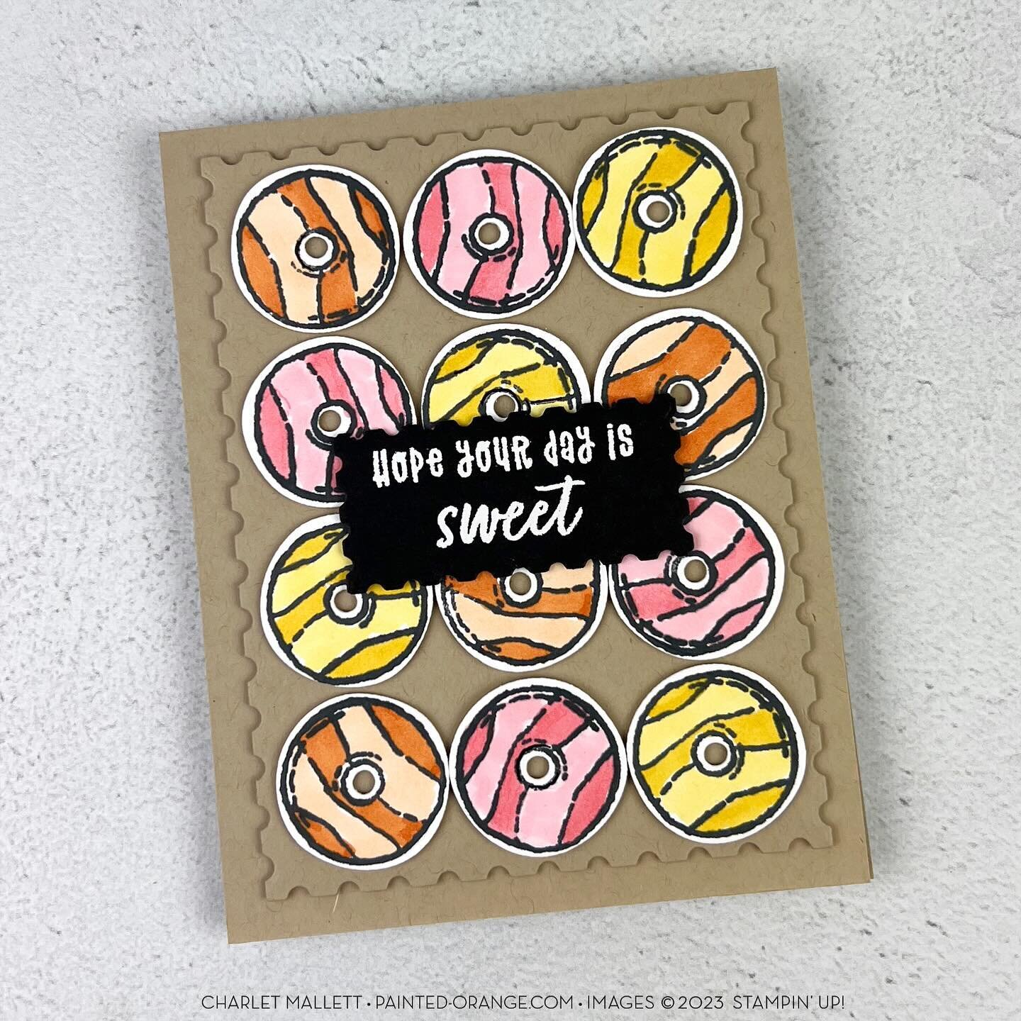 Color challenges are my favorite! This card created for #gdp433- still time to play along with us @global_design_project 🩷🧡💛 check out our feed for more inspiration. 

See how I stamped this project in my reels. All products #stampinup 

#cardmaki