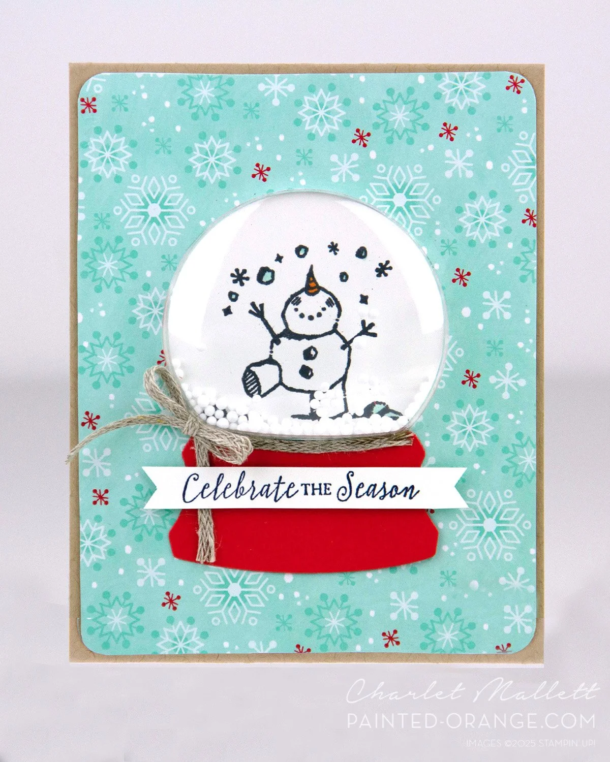 Use your STASH! It's time for another instagram hop where my friends and I created using older products from our crafty stashes. This month our theme is &quot;Holiday Favourites&quot;. I love snowglobes, shaker cards, and snowmen, so I paired them al