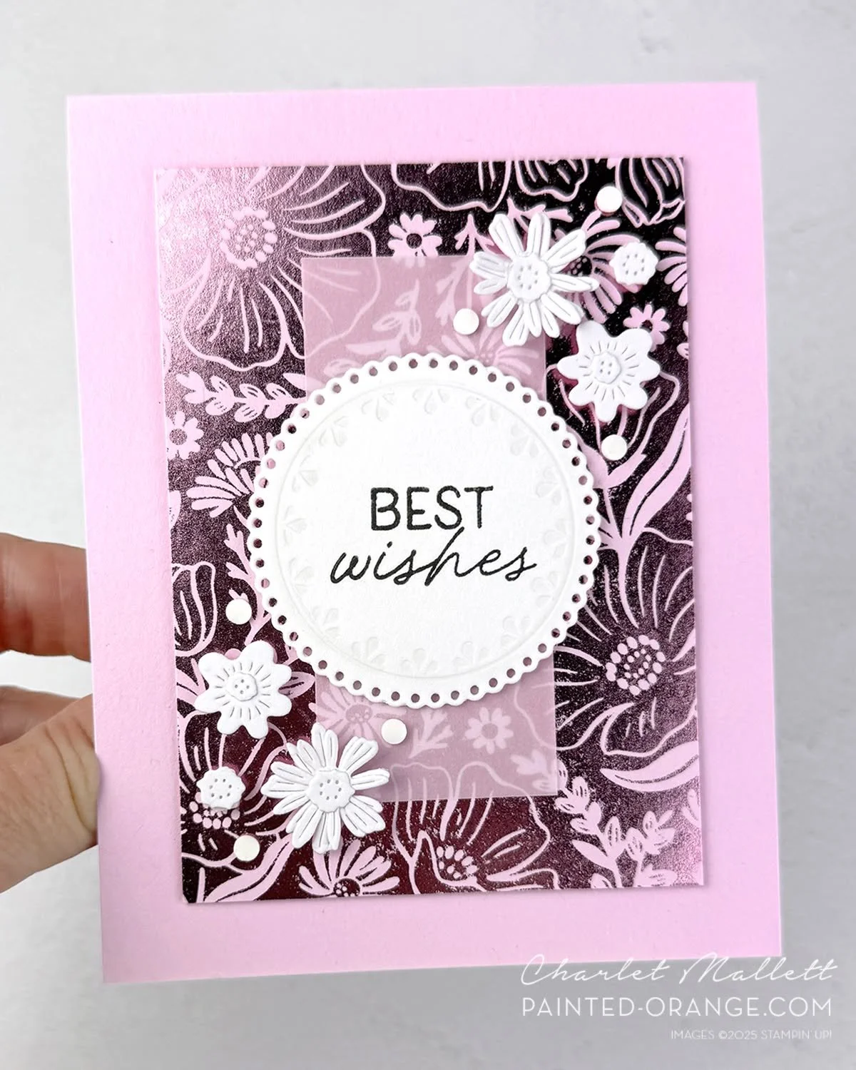 Sketch challenge time over at @global_design_project! #gdp566

I love a sketch with lots of possibilities. This time I pulled out some of the new hot foil products and went with a pink-on-pink look using Bubble Bath cardstock,  Light Pink Foil and Si