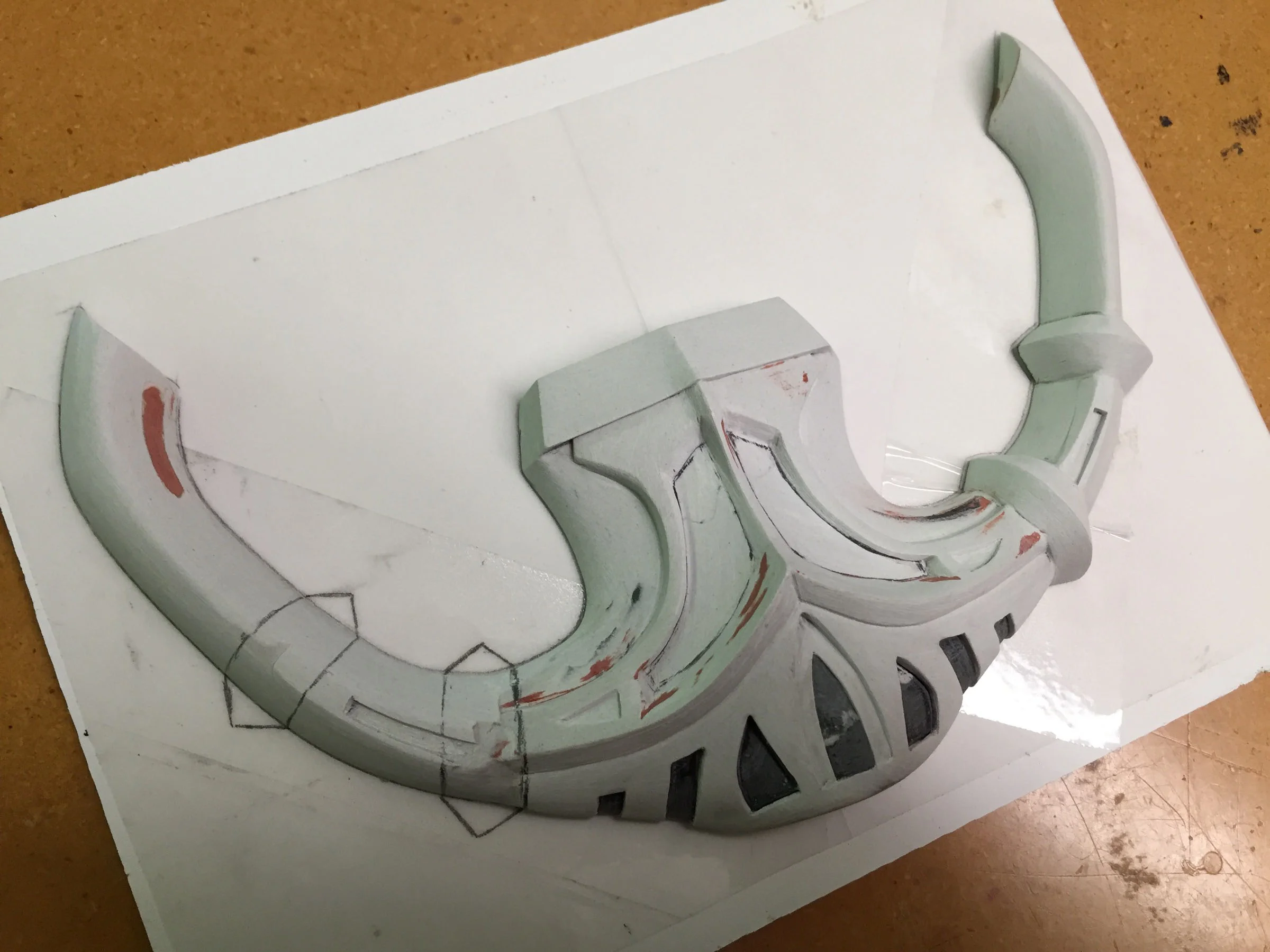 Planning out placement the rings.