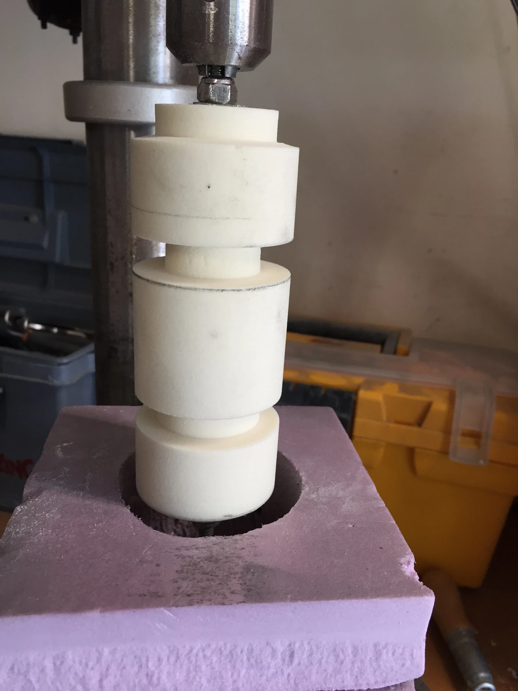 Initial shaping of the handle.