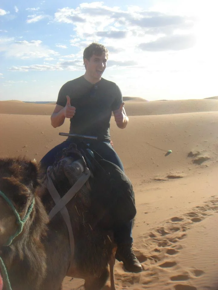 me in 2012 on a camel for the first time