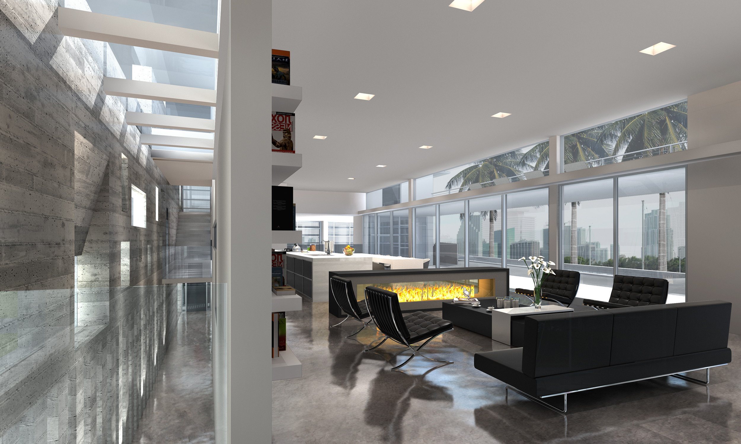 350 South Hibiscus Miami Florida Interior Living Room Render TARIS Real Estate