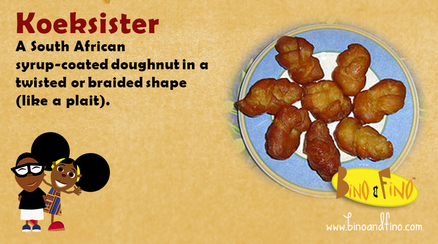 15: Koeksister - A South African syrup-coated doughnut in a twisted or braided shape (like a plait).
