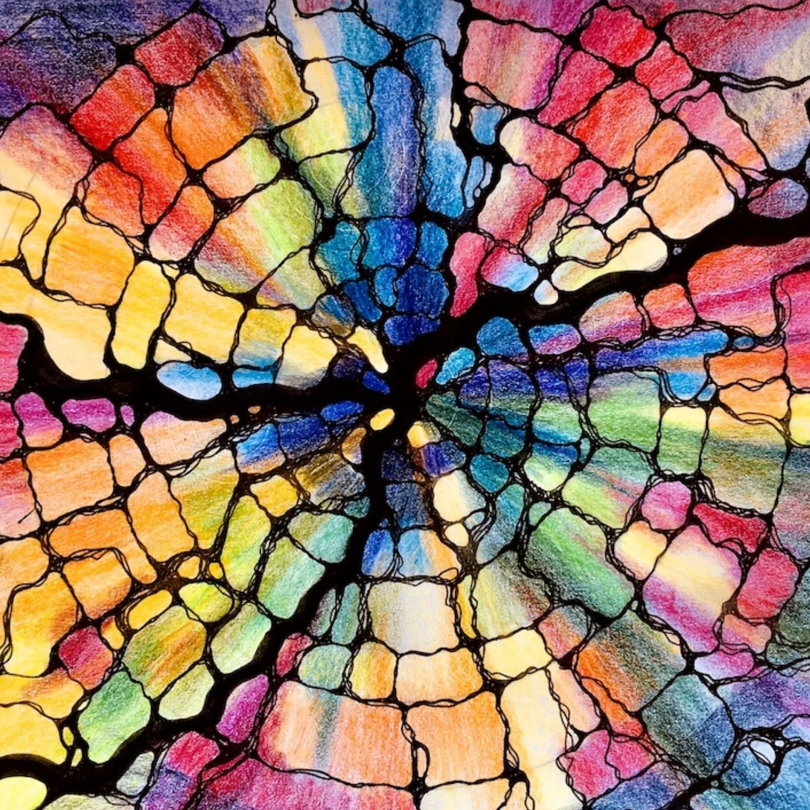 Harmonisch gezeichnetes Neurographik-Mandala zur Veranschaulichung der Kursinhalte.