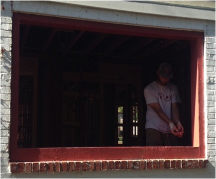 Figure 5: Fluid applied membrane on window sill