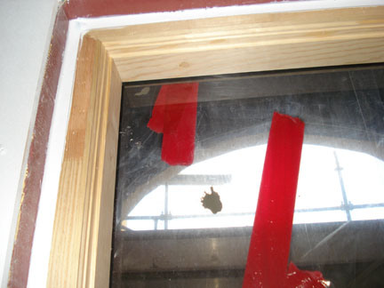 Figure 6: Air dam sealant installed around window