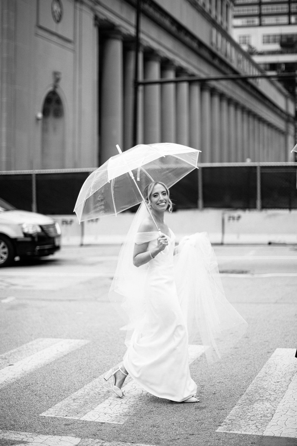 bridal portrait with umbrella