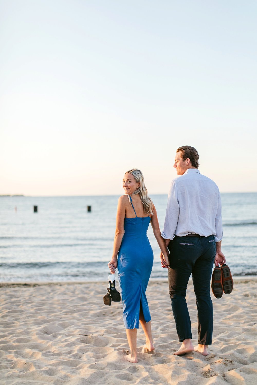 chicago beach engagement session