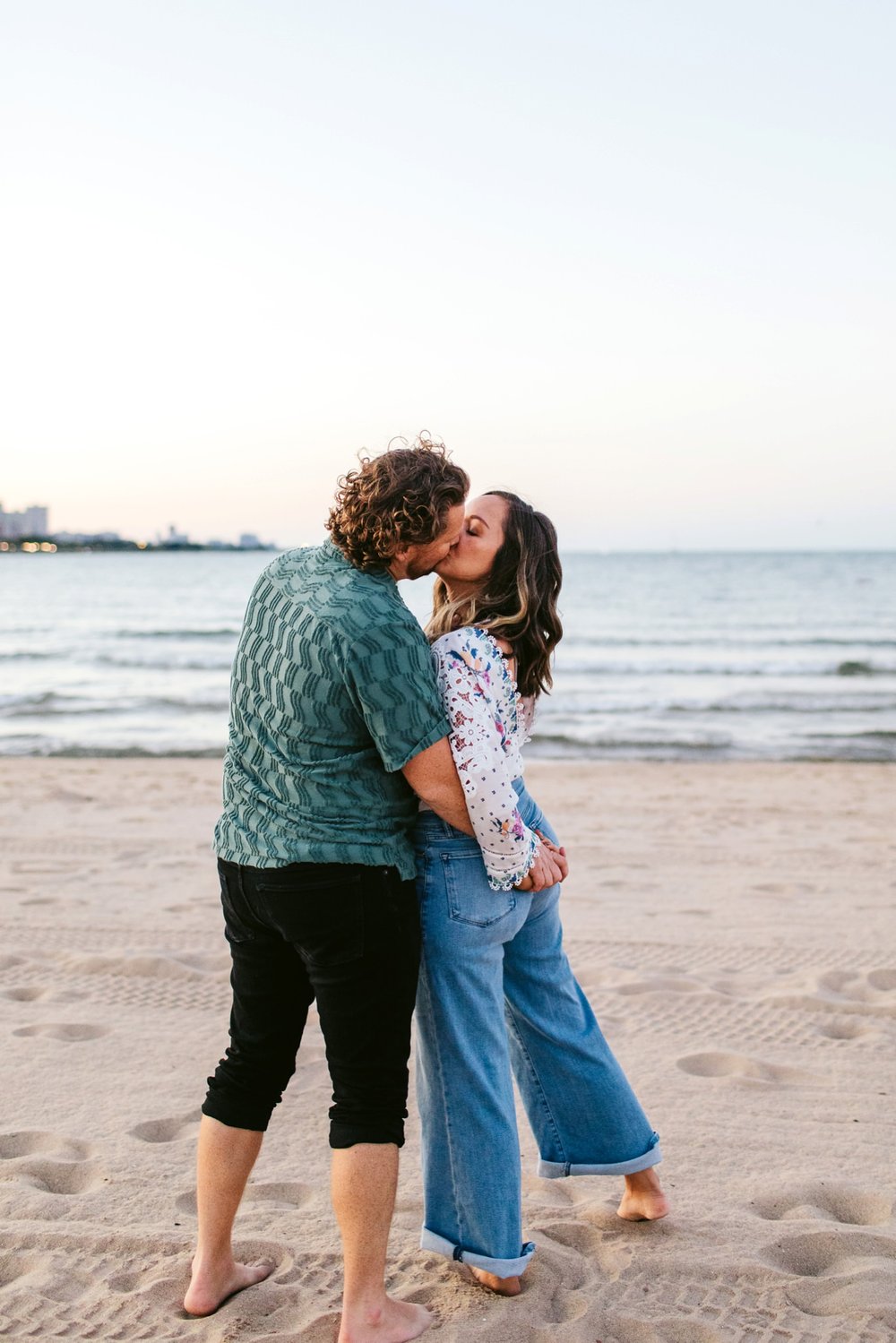 best north ave beach engagement photos