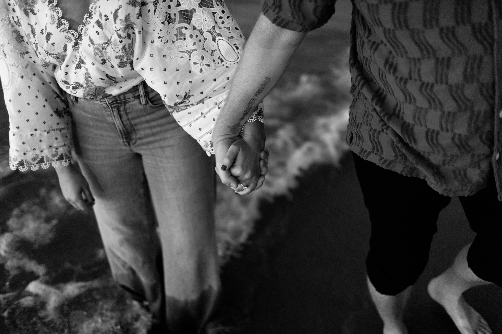 engagement photographs with tattoos
