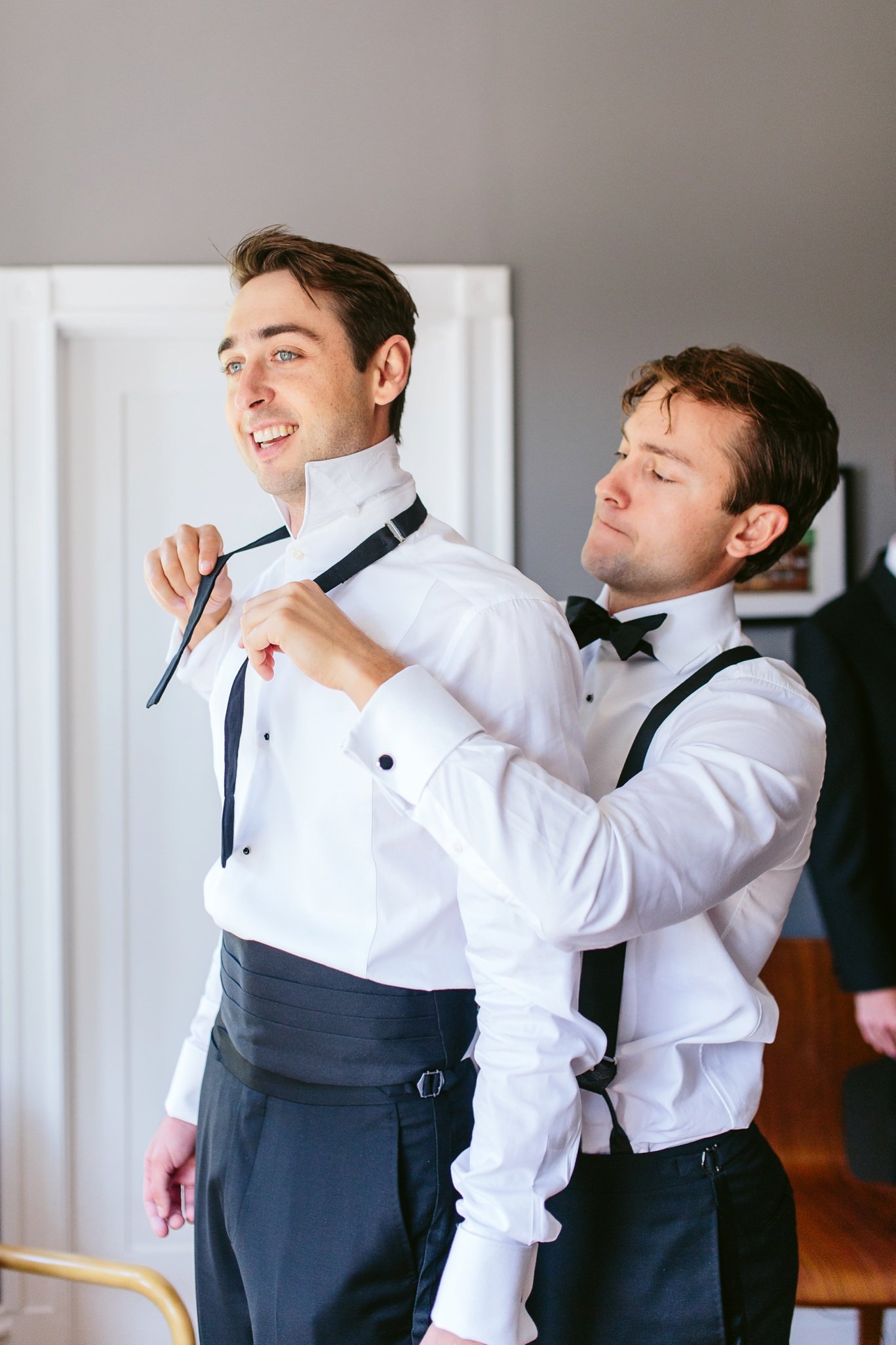 groom on wedding morning