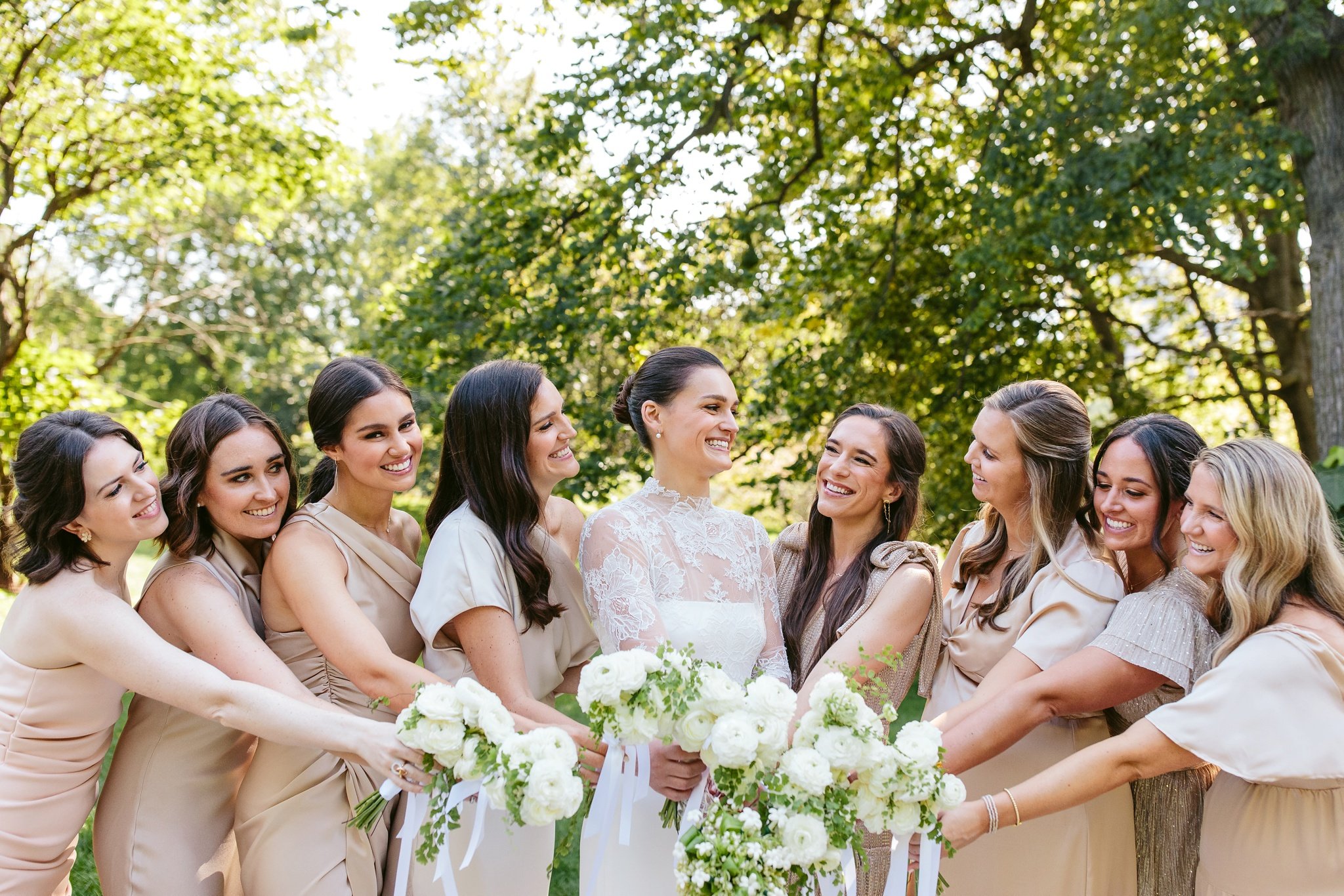 blush bridesmaid dresses