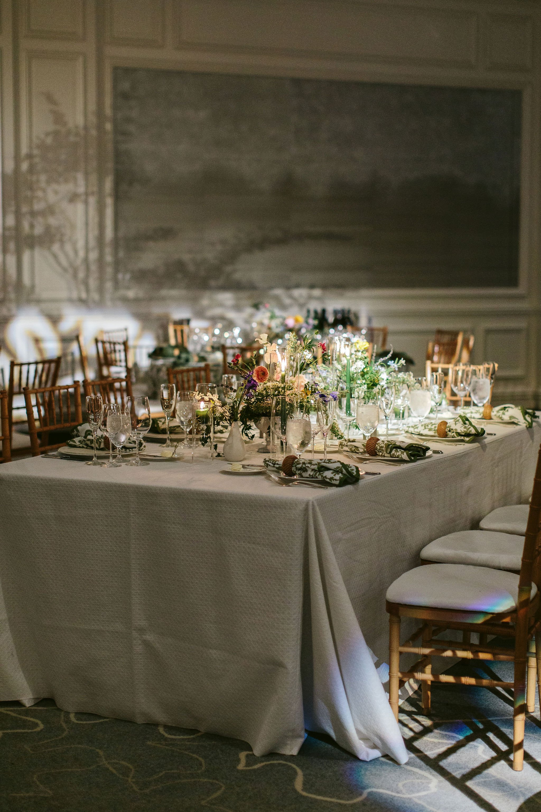 reception decor at four seasons chicago