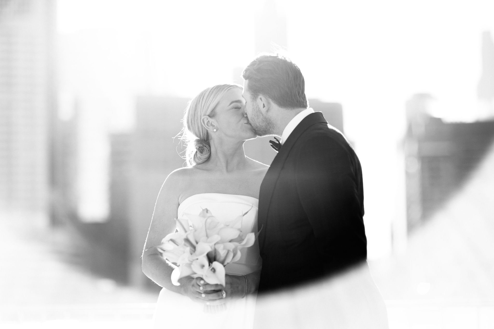 cinematic wedding portrait in chicago