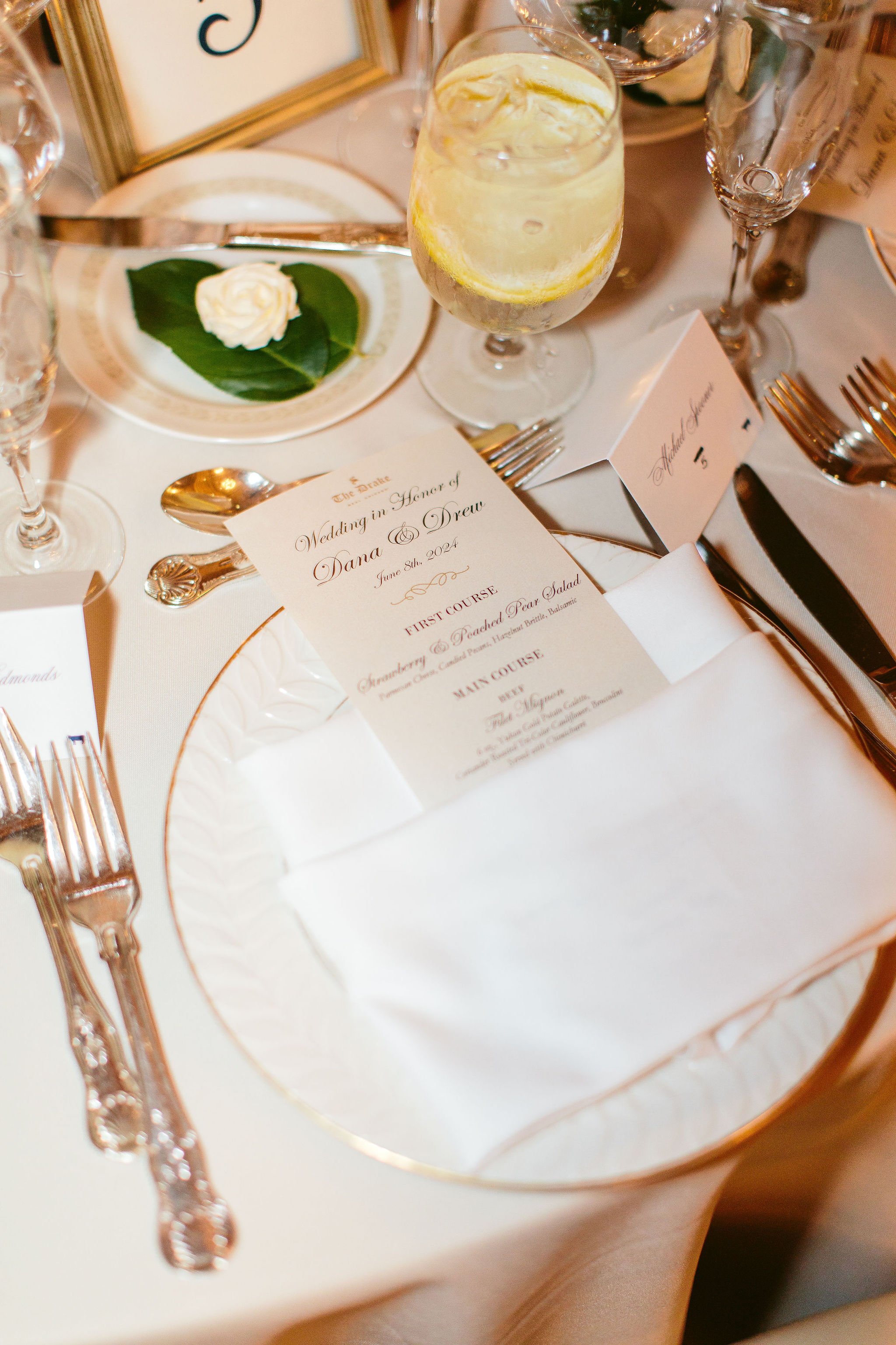 The Drake Chicago place setting