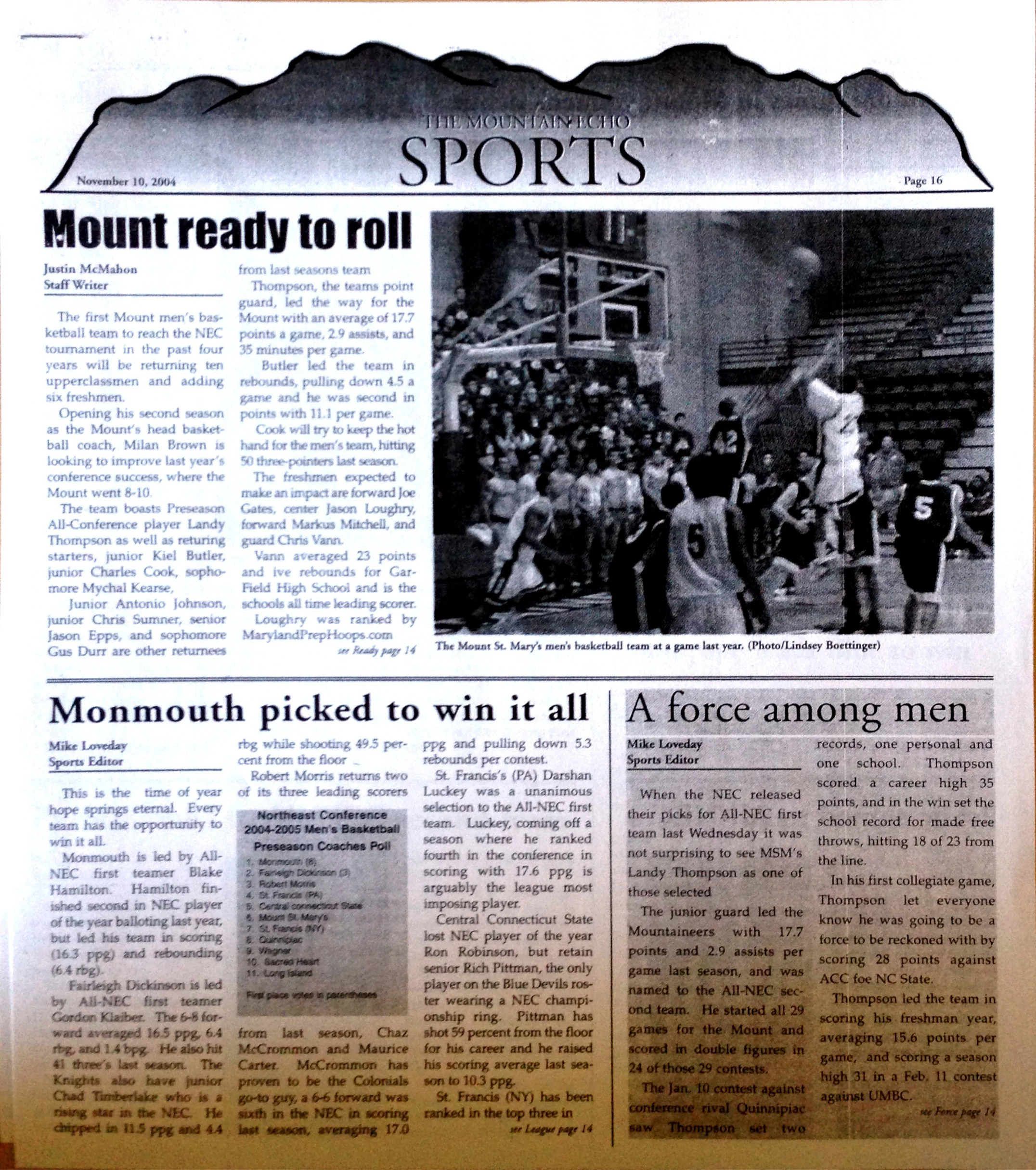 The Mountain Echo, November 10, 2004
