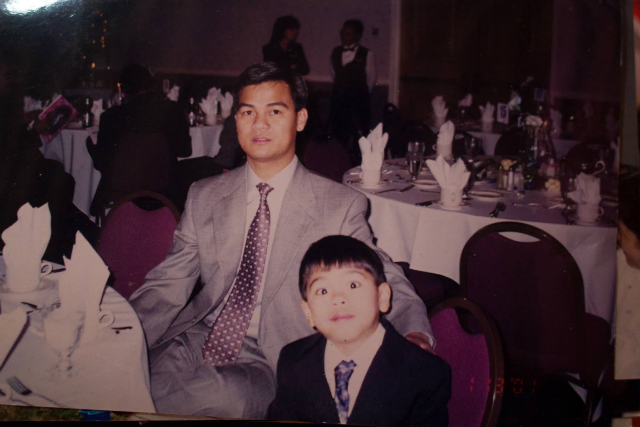 My father and I. January 2001