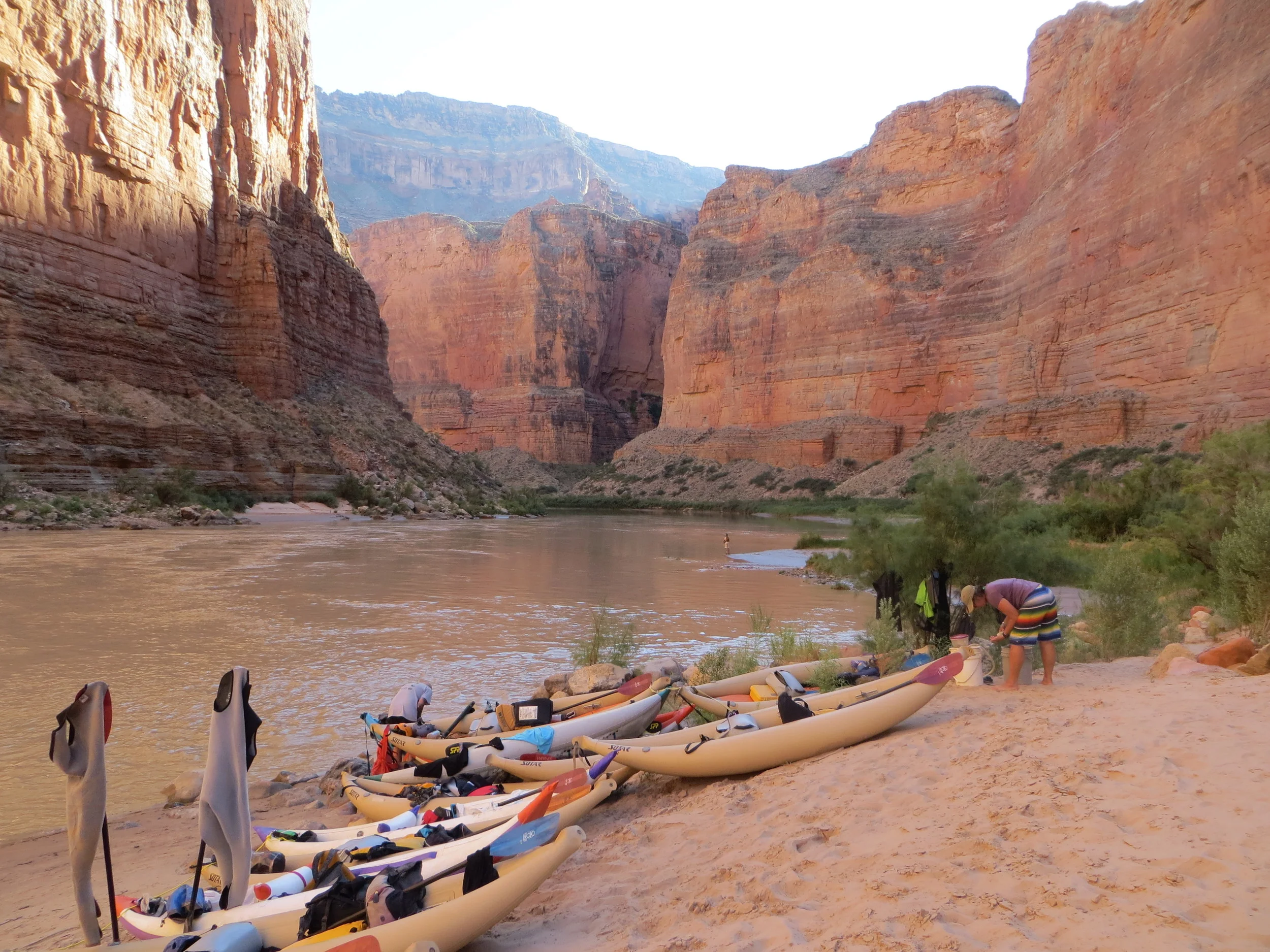 The duckies resting on shore at days end
