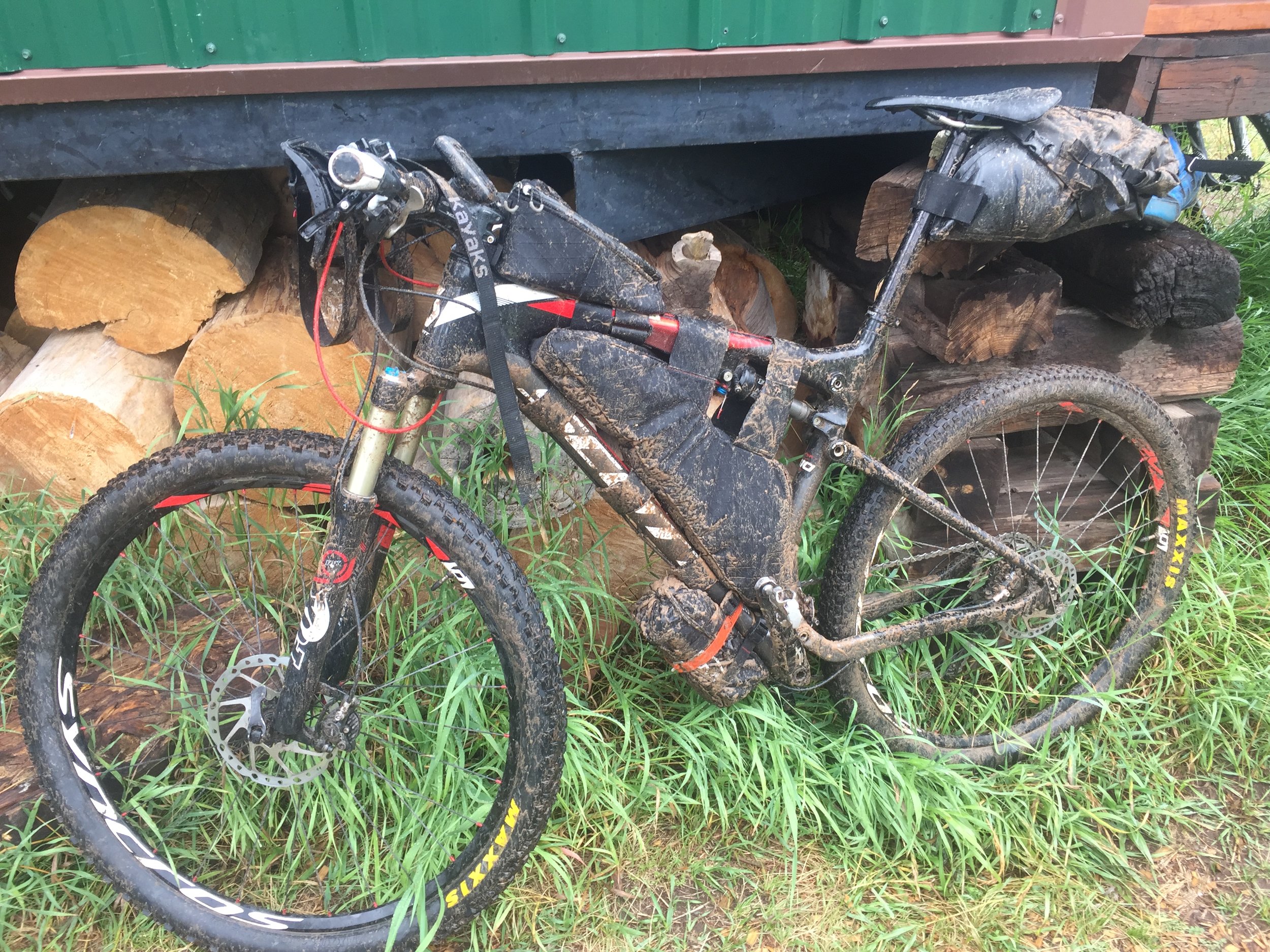  Buck's rig after racing to Graham Ranch Hut along with Doug, Woody and JR who got caught out in a torrential downpour for an hour and half. &nbsp;Super Fun! &nbsp;Nothing like a bit of adversity to bond with your buddies. &nbsp; 