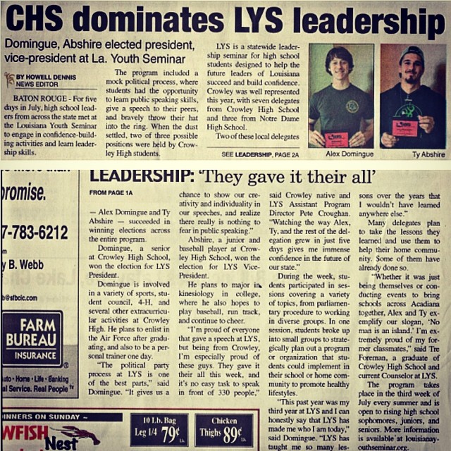 Recent article about #LYS2014, our unique political party system, and some #SuperGreat delegates!