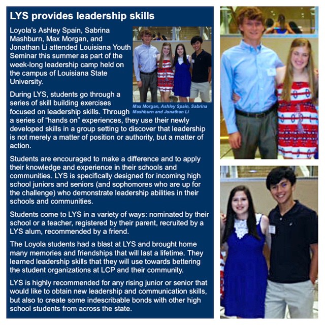 What a #SuperGreat article written in the #LoyolaCollegePrep Parent Flyer! A great way to spread the word about what you learned at #LYS2014.