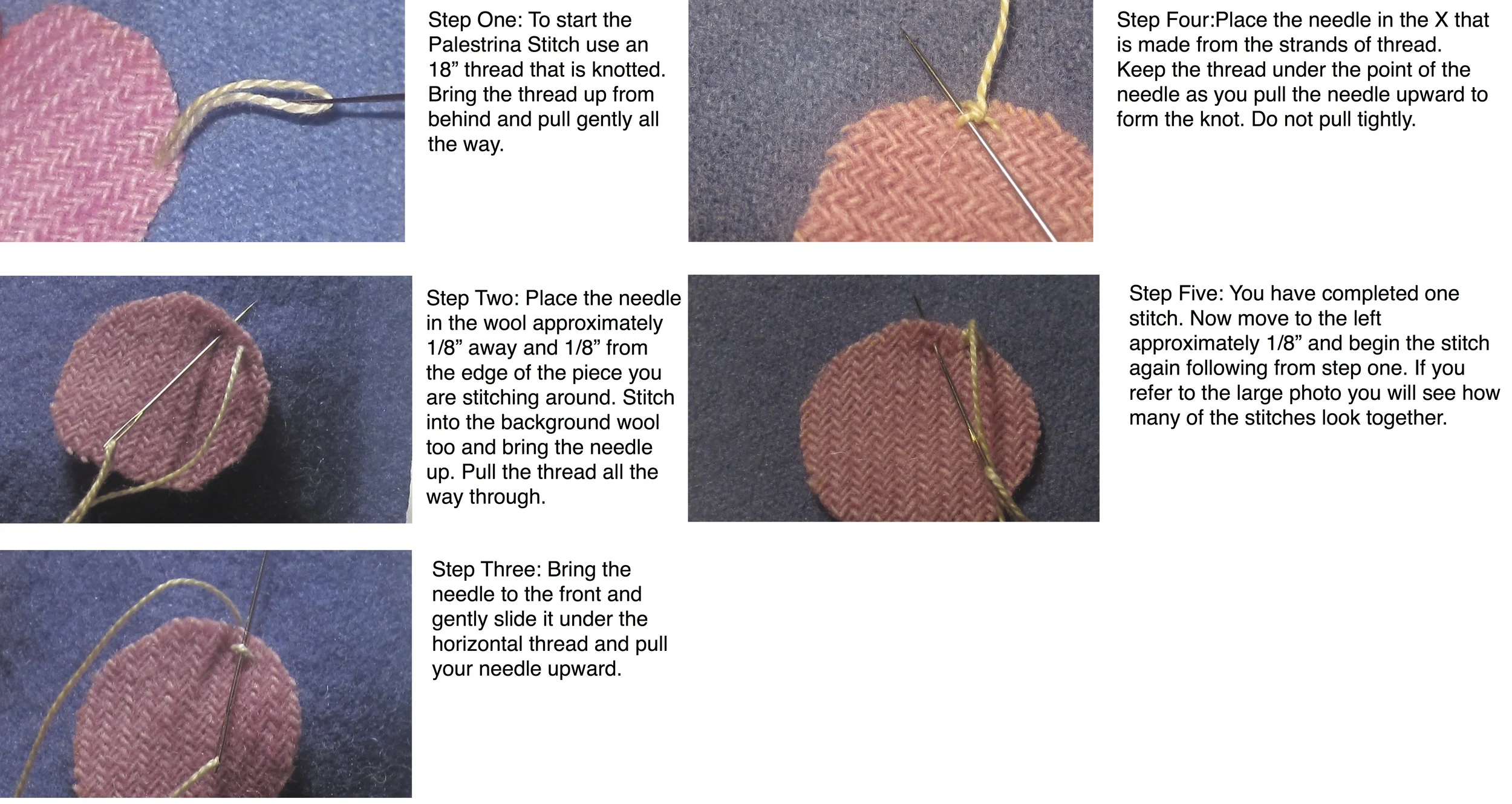 Palestrina Stitch Demo Felice Quilt Designs 2015