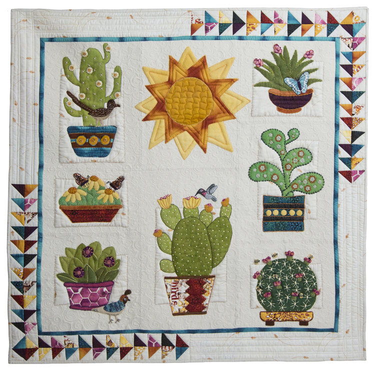 Indigo@Vases is my favorite - Sue Spargo Folk-art Quilts