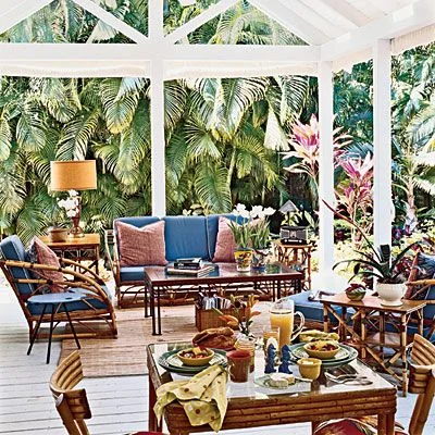 Vintage furnishings intermixed with modern elements