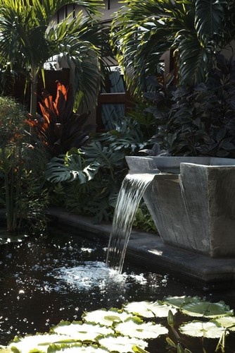 Industrial edges softened by waterfalls