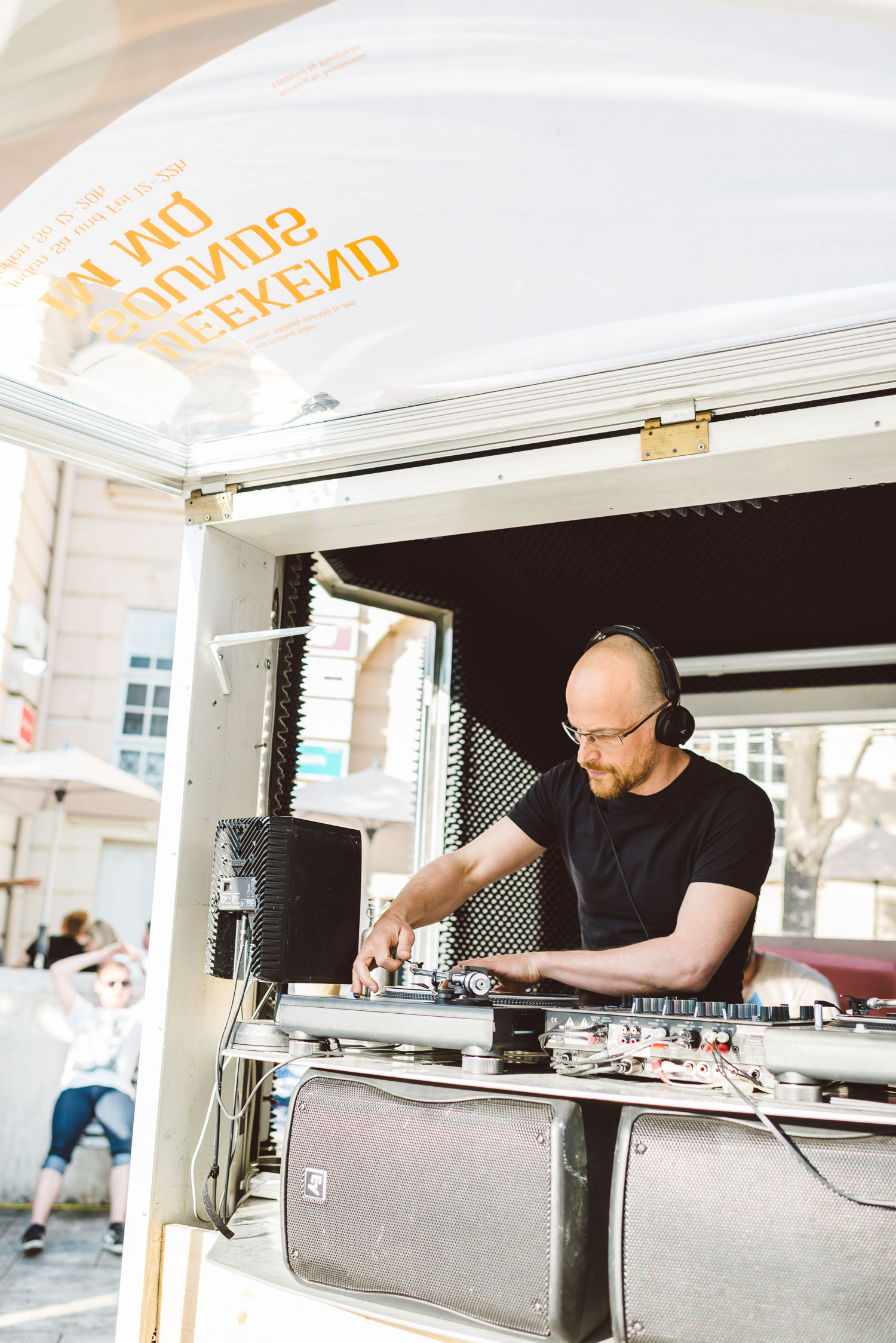 A DJ at Vienna MQ