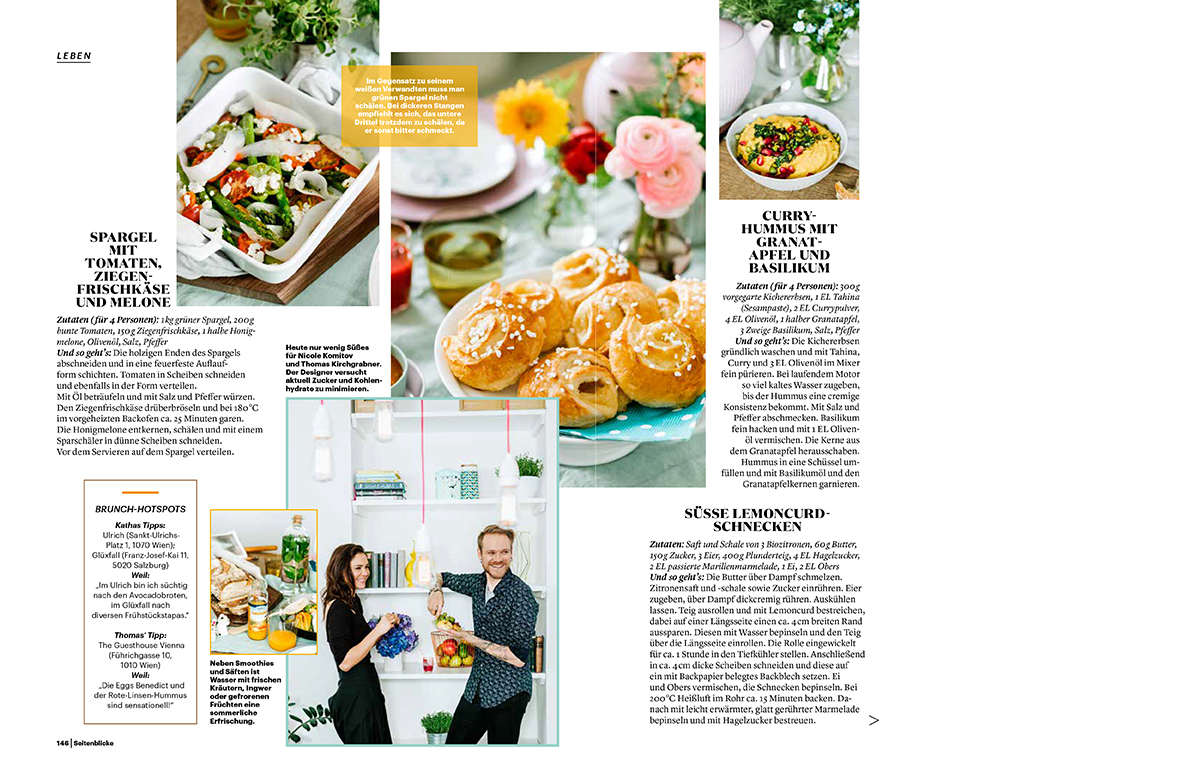 Food & dining editorial for Seitenblicke Magazin