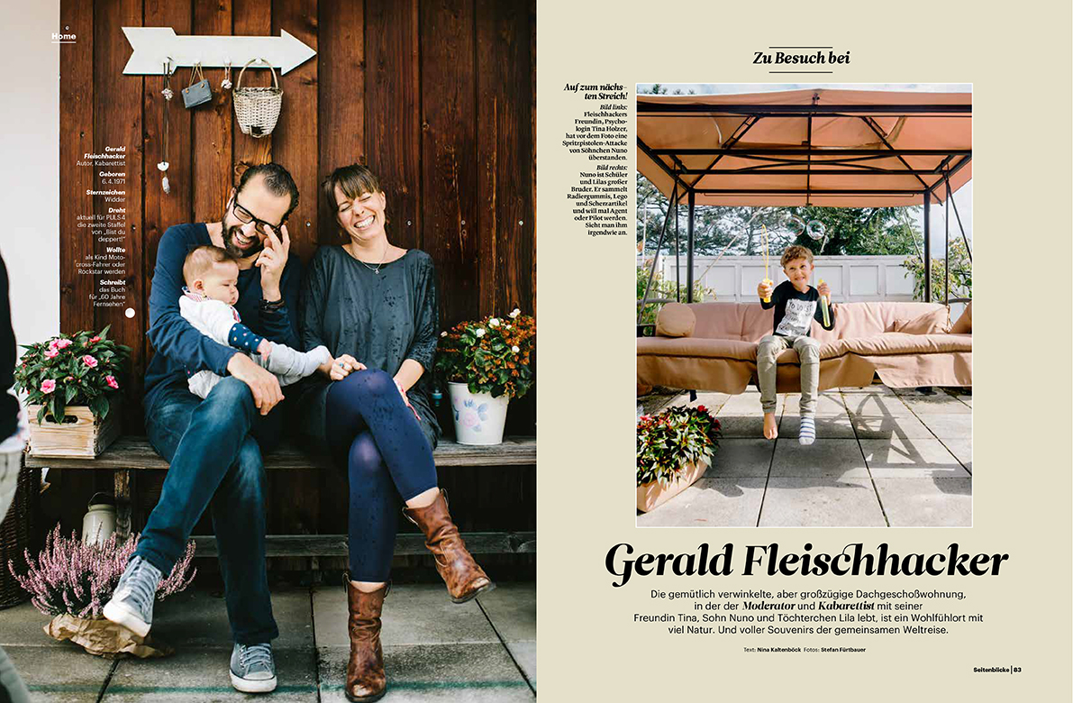 Gerald Fleischhacker Homestory for Seitenblicke Magazin