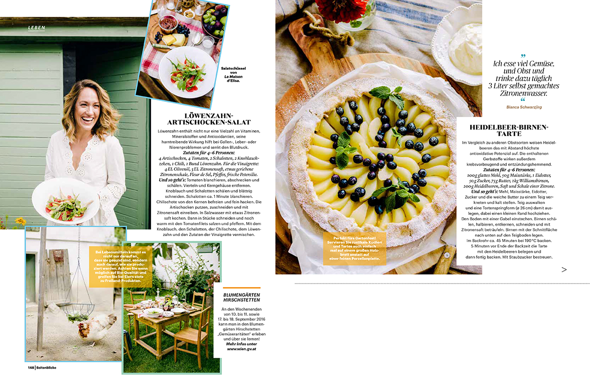Food & dining editorial for Seitenblicke Magazin