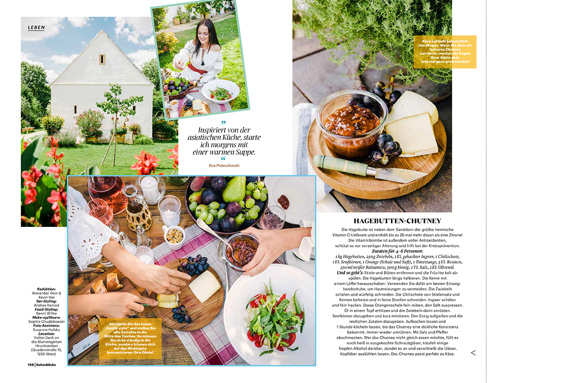 Food & dining editorial for Seitenblicke Magazin